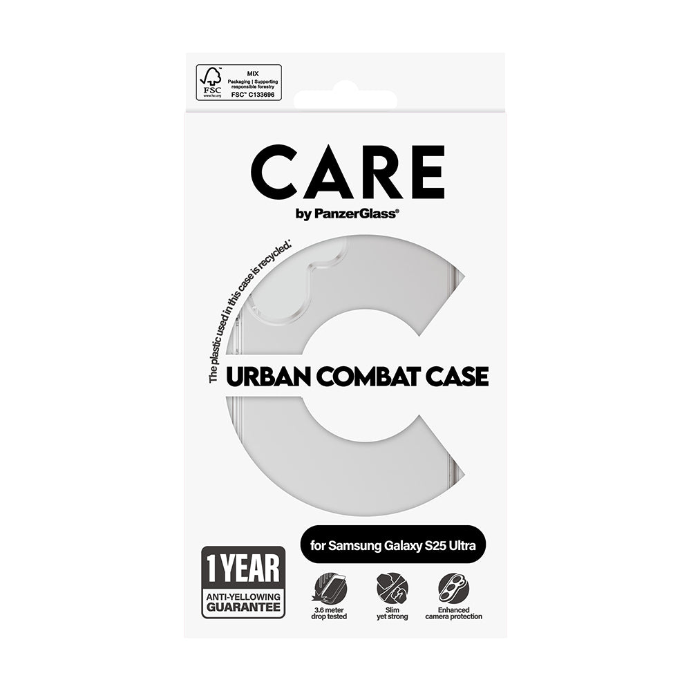 PanzerGlass® - CARE Flagship Urban Combat - Samsung Galaxy S25 - Clear