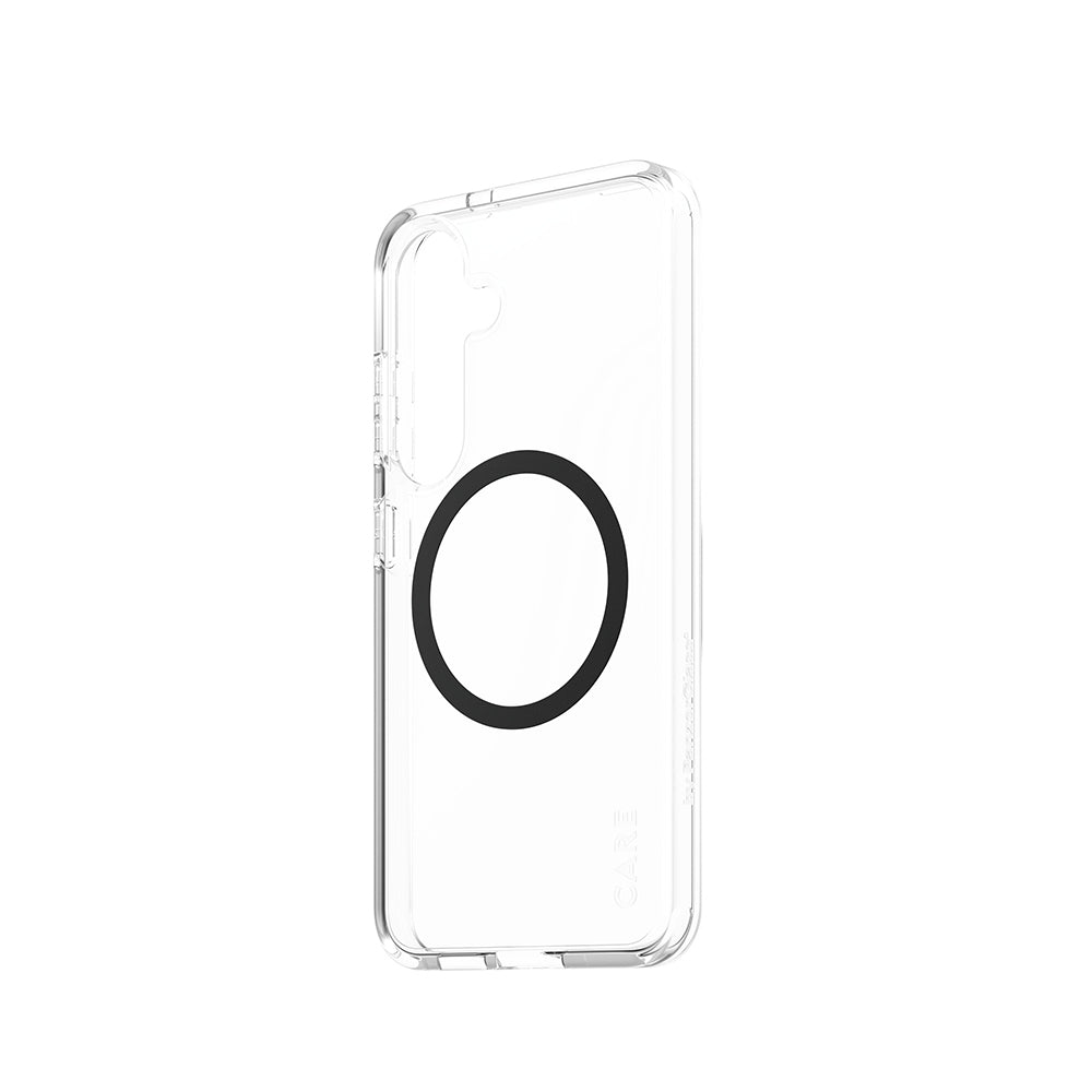 PanzerGlass® - CARE Flagship Urban Combat Black Qi Compatible - Samsung Galaxy S25 - Clear