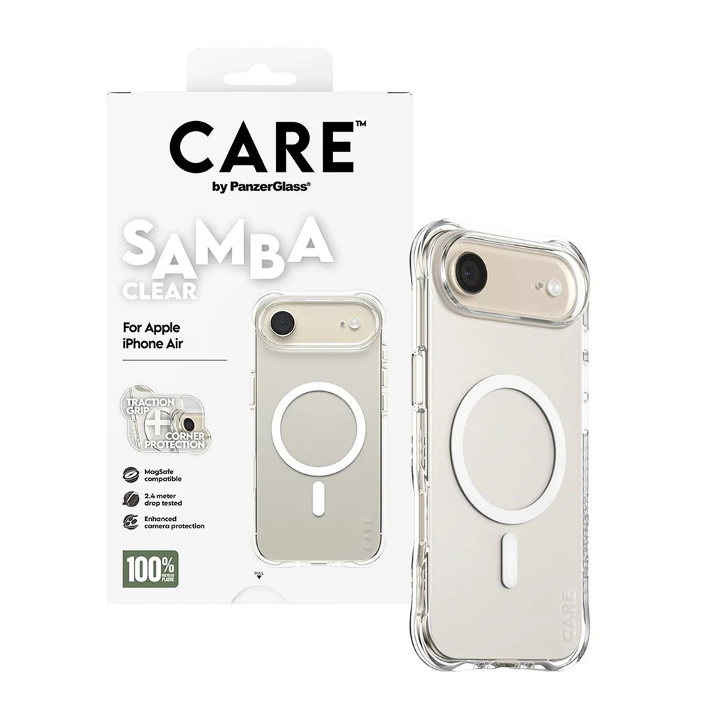 PanzerGlass® - CARE Fashionable Case w. White MagSafe - iPhone 17 Air - Transparent