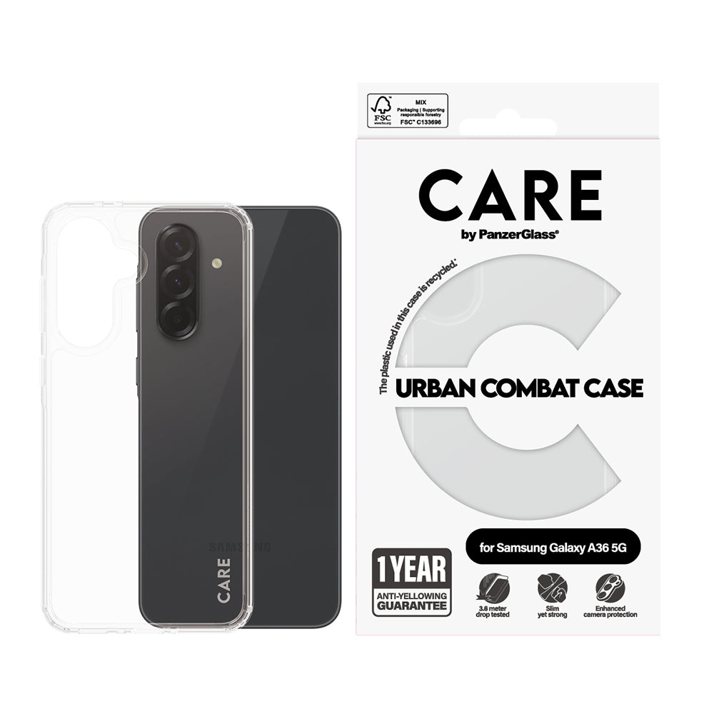 PanzerGlass® - CARE Flagship Urban Combat - Samsung Galaxy A36 5G - Clear