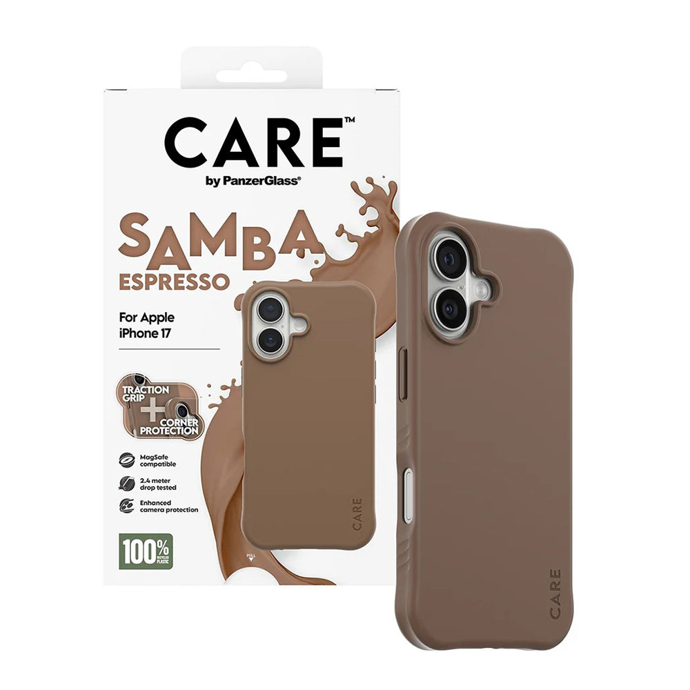 PanzerGlass® - CARE Fashionable Case w. MagSafe - iPhone 17 - Samba Espresso