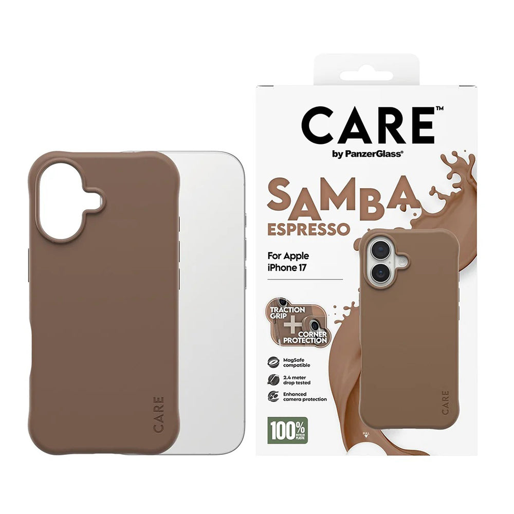 PanzerGlass® - CARE Fashionable Case w. MagSafe - iPhone 17 - Samba Espresso