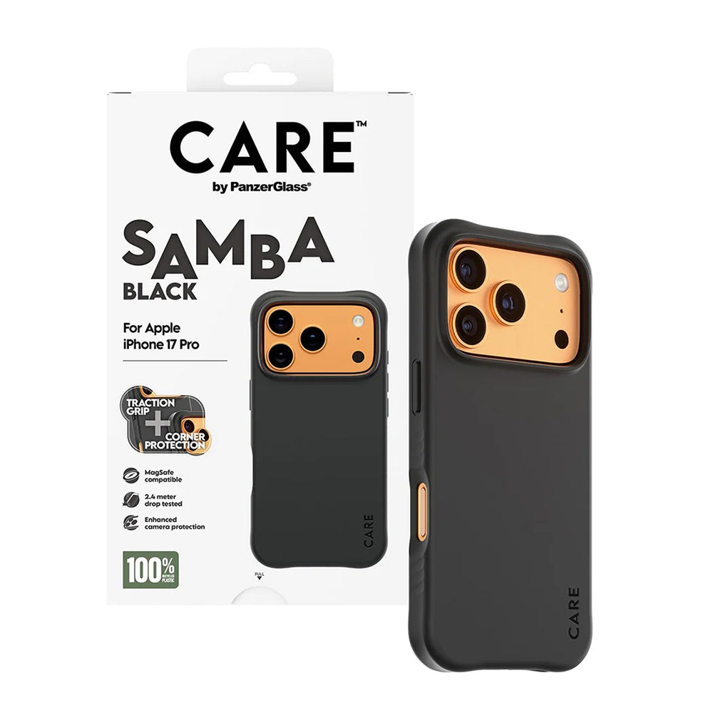 PanzerGlass® - CARE Fashionable Case w. MagSafe - iPhone 17 Pro - Samba Black