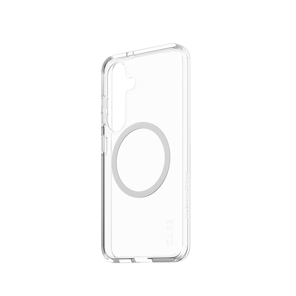 PanzerGlass® - CARE Flagship Urban Combat White Qi Compatible - Samsung Galaxy S25 - Clear