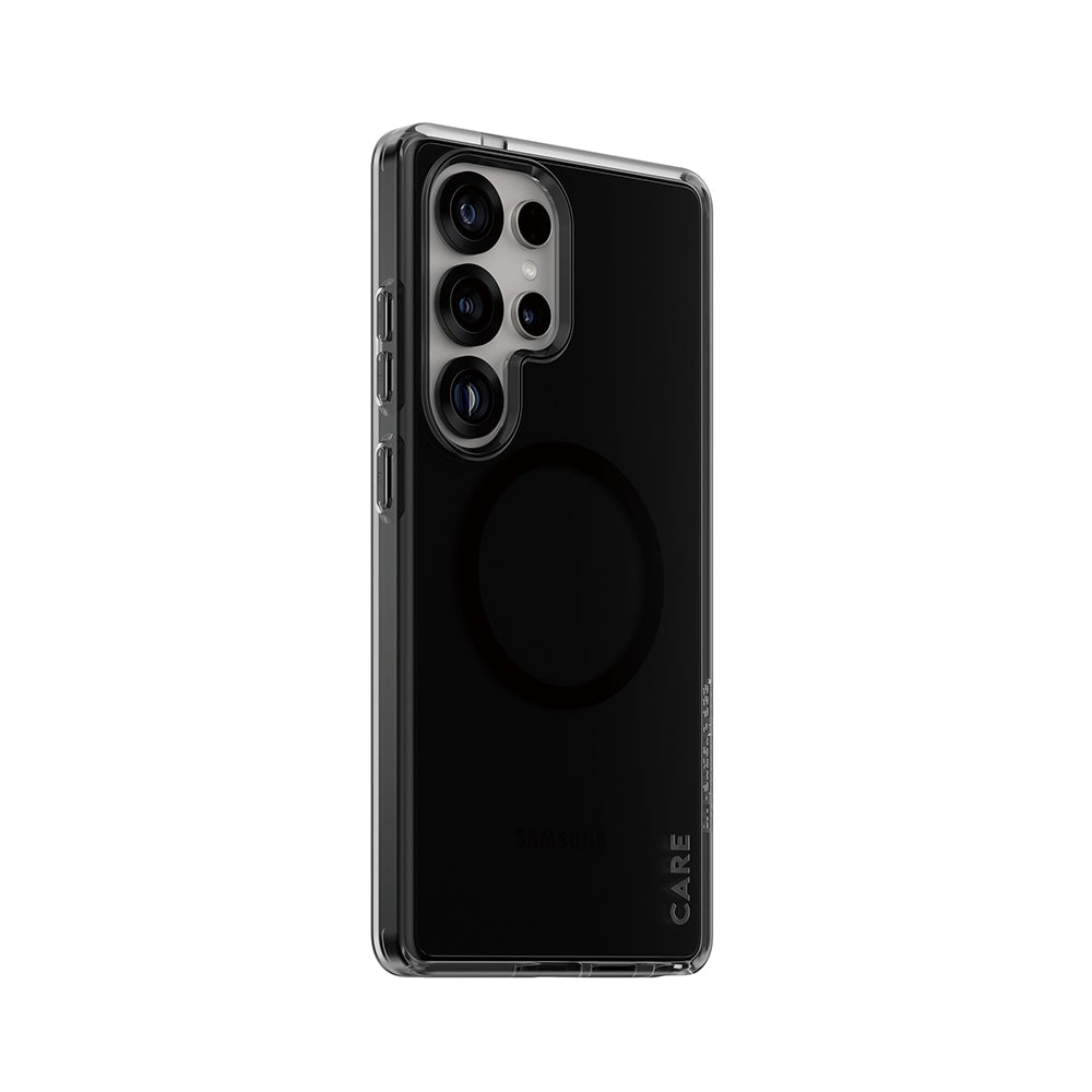 PanzerGlass® - CARE Flagship Urban Combat Black Qi Compatible - Samsung Galaxy S25 Ultra - Smokey