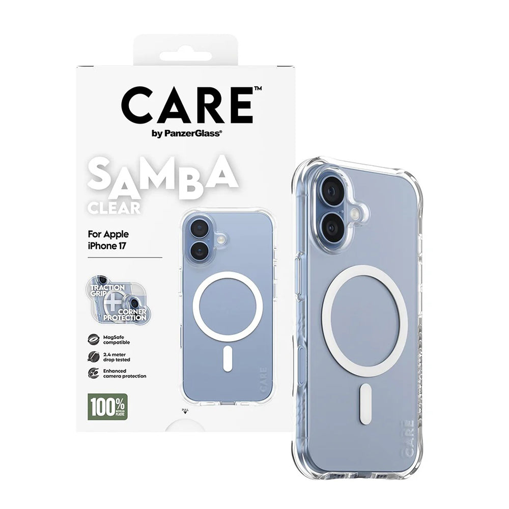 PanzerGlass® - CARE Fashionable Case w. White MagSafe - iPhone 17 - Transparent