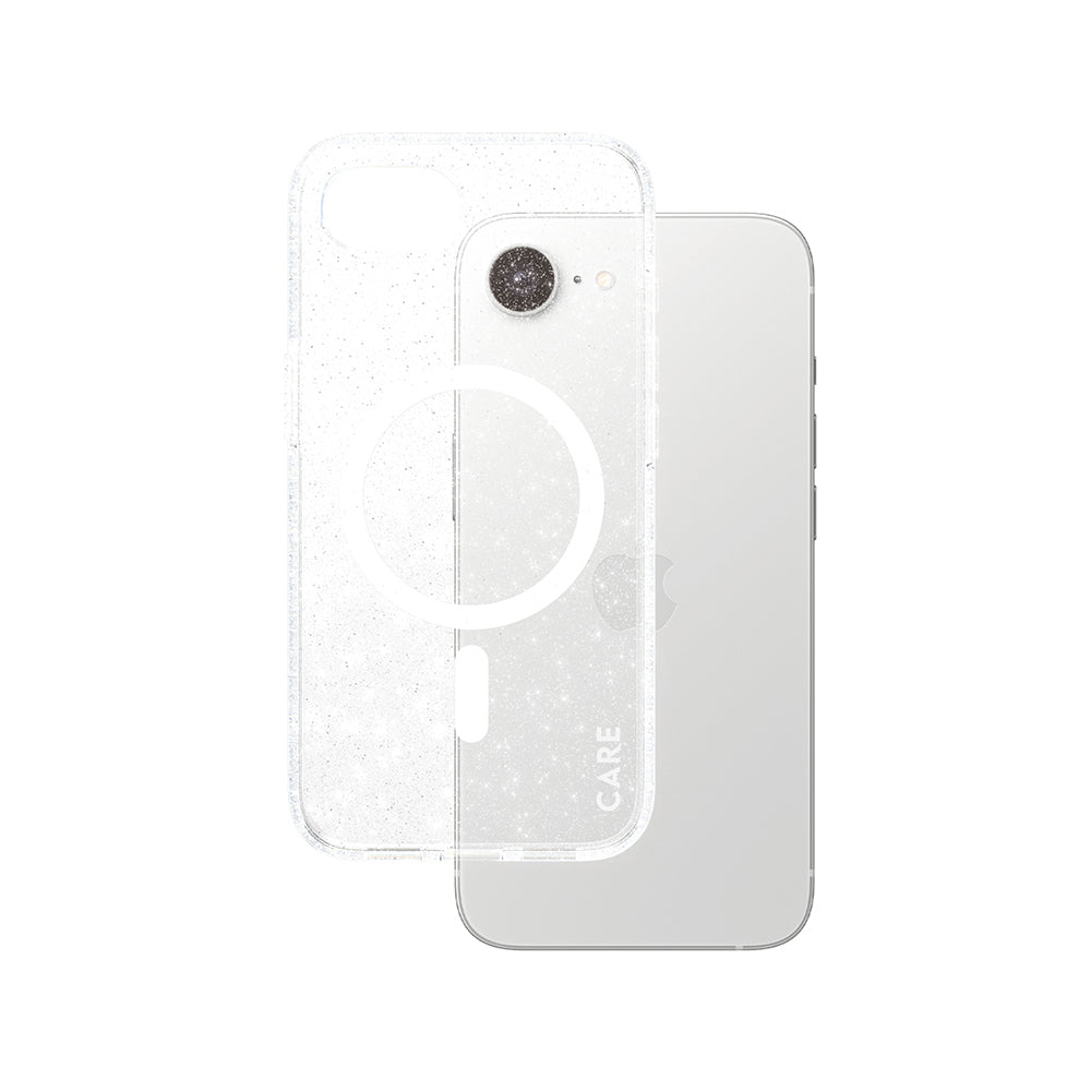 PanzerGlass® - CARE Flagship Urban Combat Star Lit w. White Qi Compatible - iPhone 16e / iPhone 17e - Clear