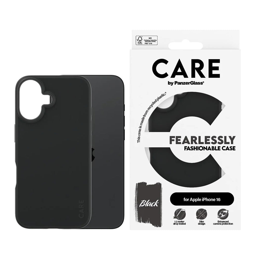 PanzerGlass® - CARE Fashionable Case - iPhone 16 - Black