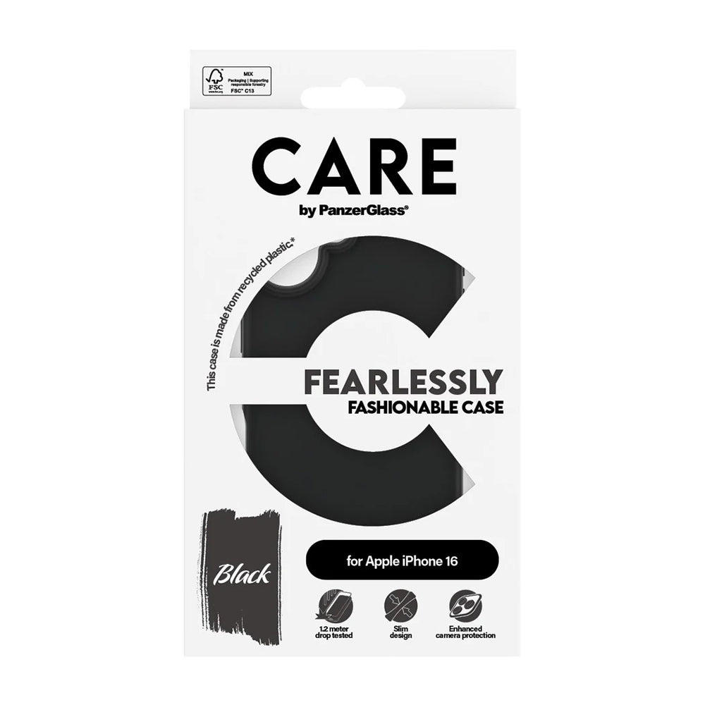 PanzerGlass® - CARE Fashionable Case - iPhone 16 - Black