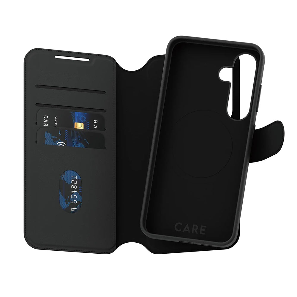PanzerGlass® - CARE Feature Case Tango Two-in-One Wallet - Samsung Galaxy S25 - Black