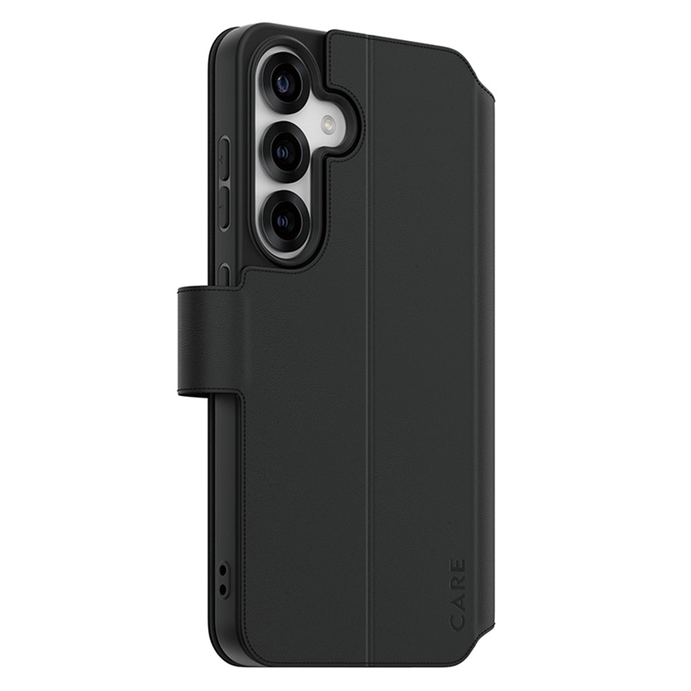PanzerGlass® - CARE Feature Kickstand Wallet Case - Samsung Galaxy S25 - Black