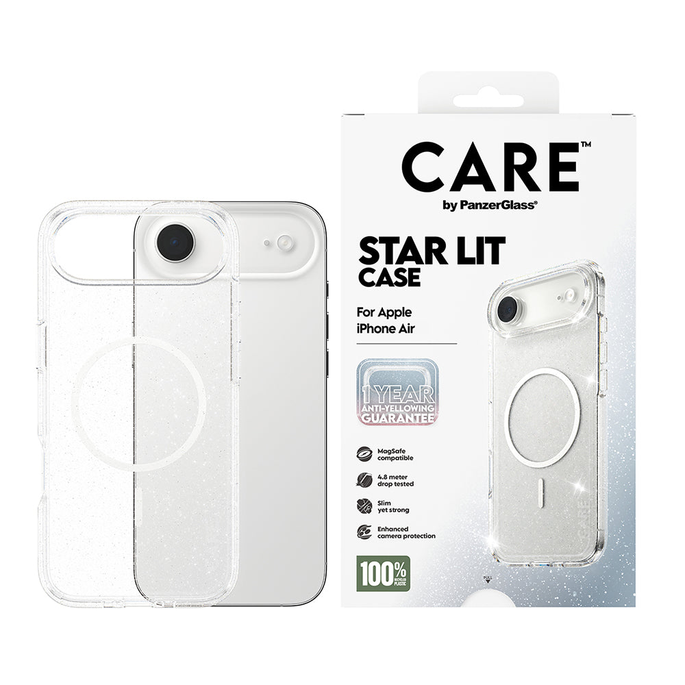 PanzerGlass® - CARE Flagship Urban Explorer Star Lit White MagSafe - iPhone 17 Air - Clear