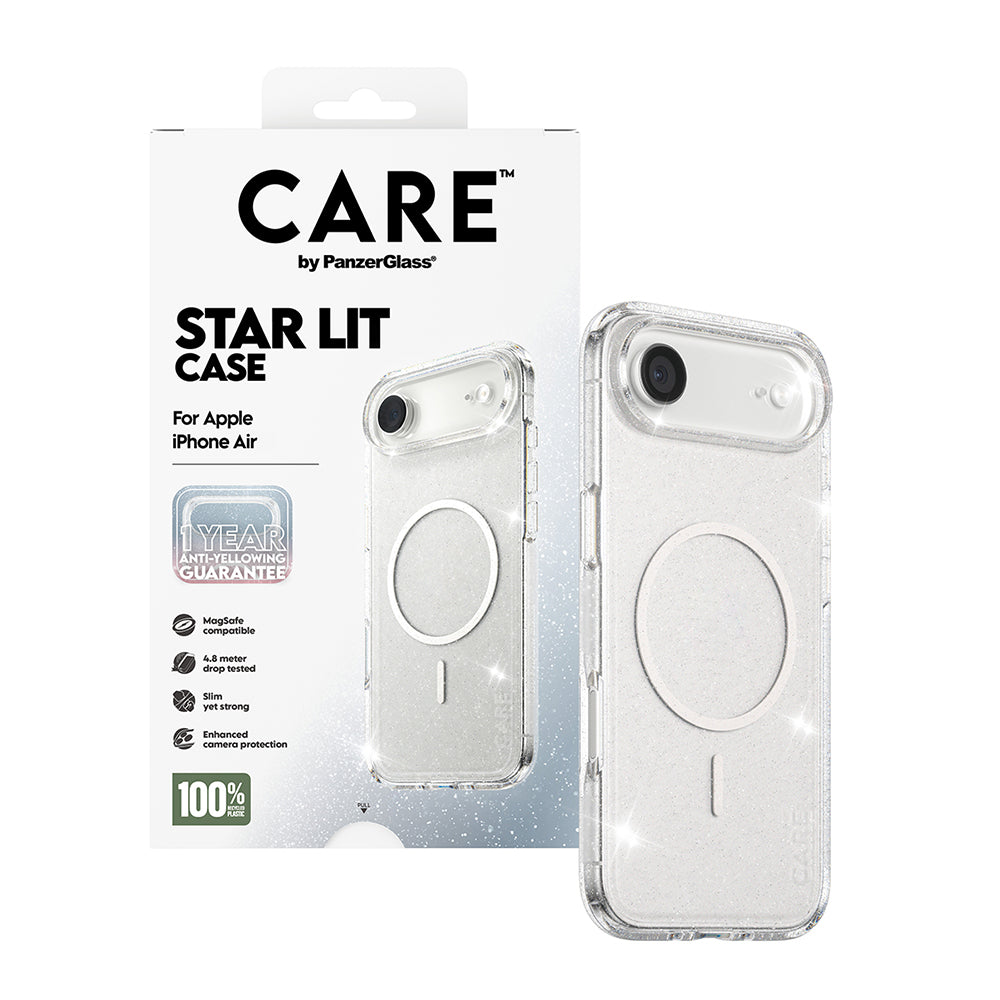 PanzerGlass® - CARE Flagship Urban Explorer Star Lit White MagSafe - iPhone 17 Air - Clear