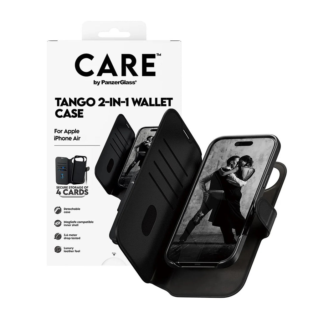 PanzerGlass® - CARE Feature MagSafe Case Tango Two-in-One Wallet - iPhone 17 Air - Black