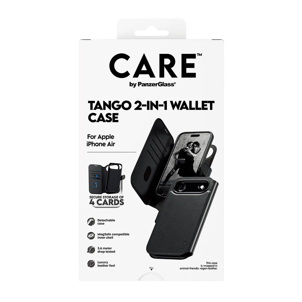 PanzerGlass® - CARE Feature MagSafe Case Tango Two-in-One Wallet - iPhone 17 Air - Black