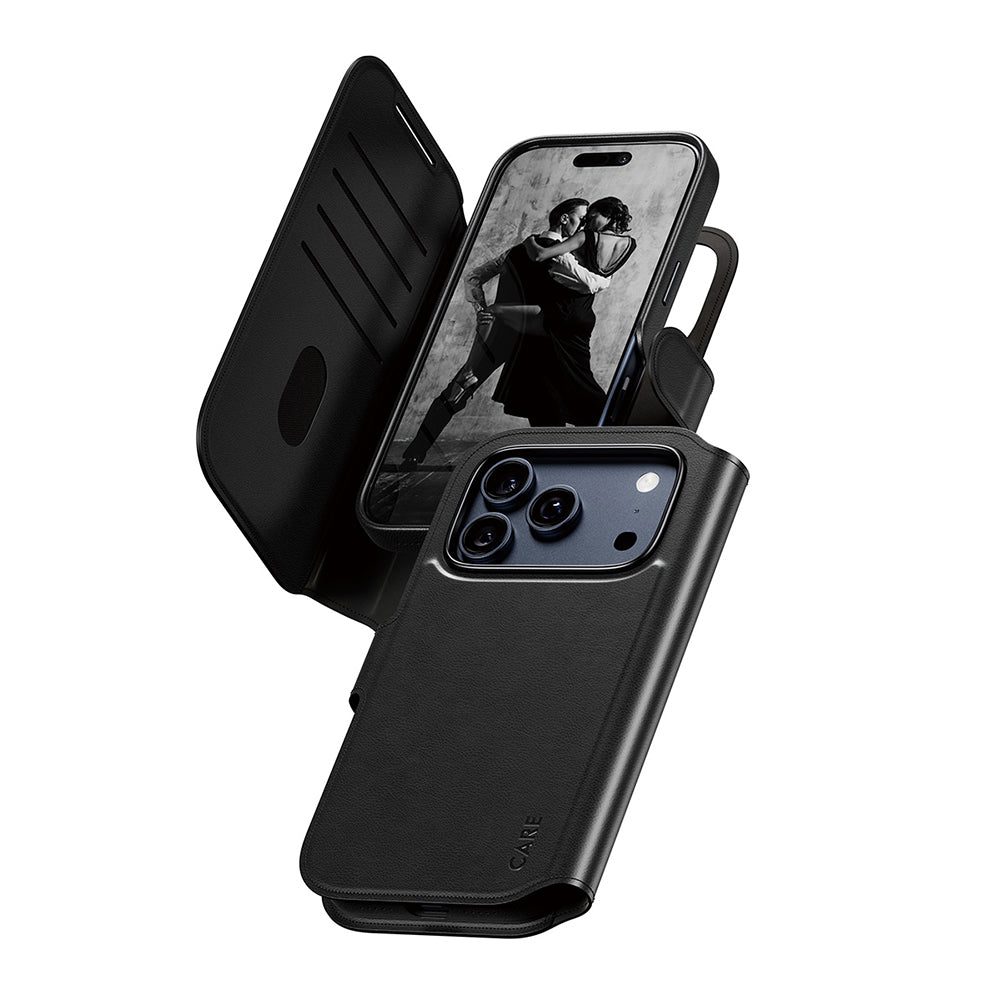 PanzerGlass® - CARE Feature MagSafe Case Tango Two-in-One Wallet - iPhone 17 Pro - Black