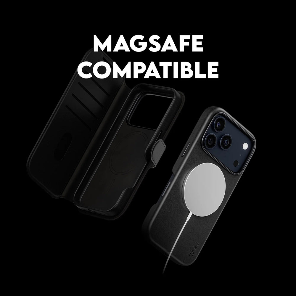 PanzerGlass® - CARE Feature MagSafe Case Tango Two-in-One Wallet - iPhone 17 Pro - Black