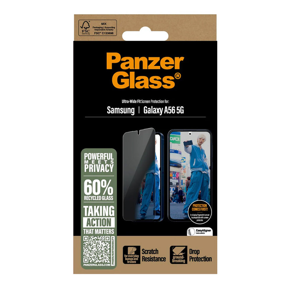PanzerGlass® - Ultra-Wide Fit Privacy Screen Protector - Samsung Galaxy A56 5G - Clear