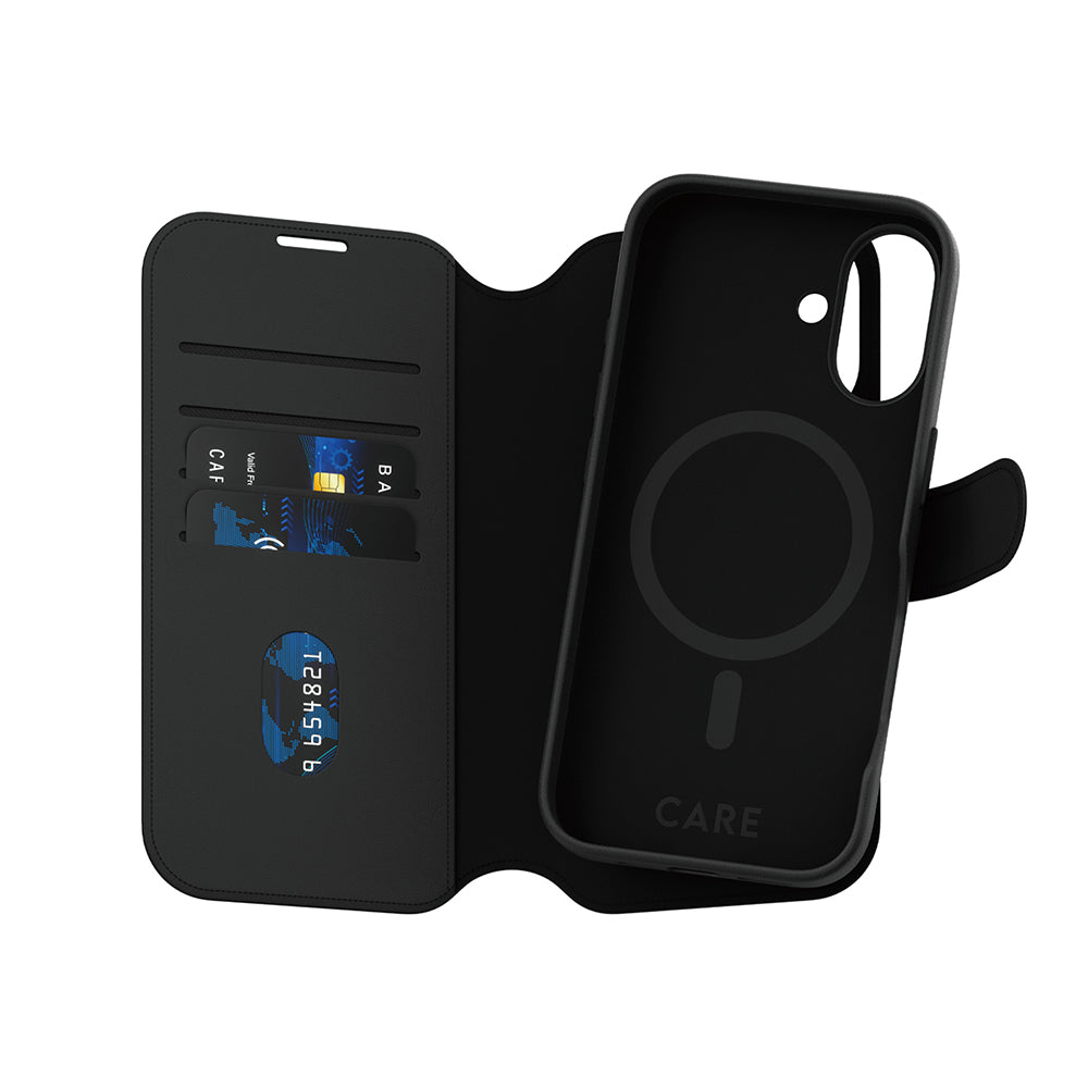 PanzerGlass® - CARE Feature MagSafe Case Tango Two-in-One Wallet - iPhone 16 - Black