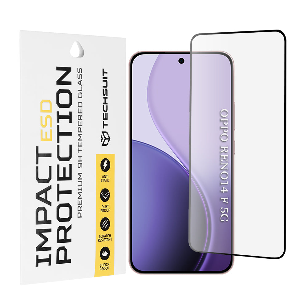 Techsuit - ESD Glass - Oppo Reno14 F / Reno14 FS 5G - Black