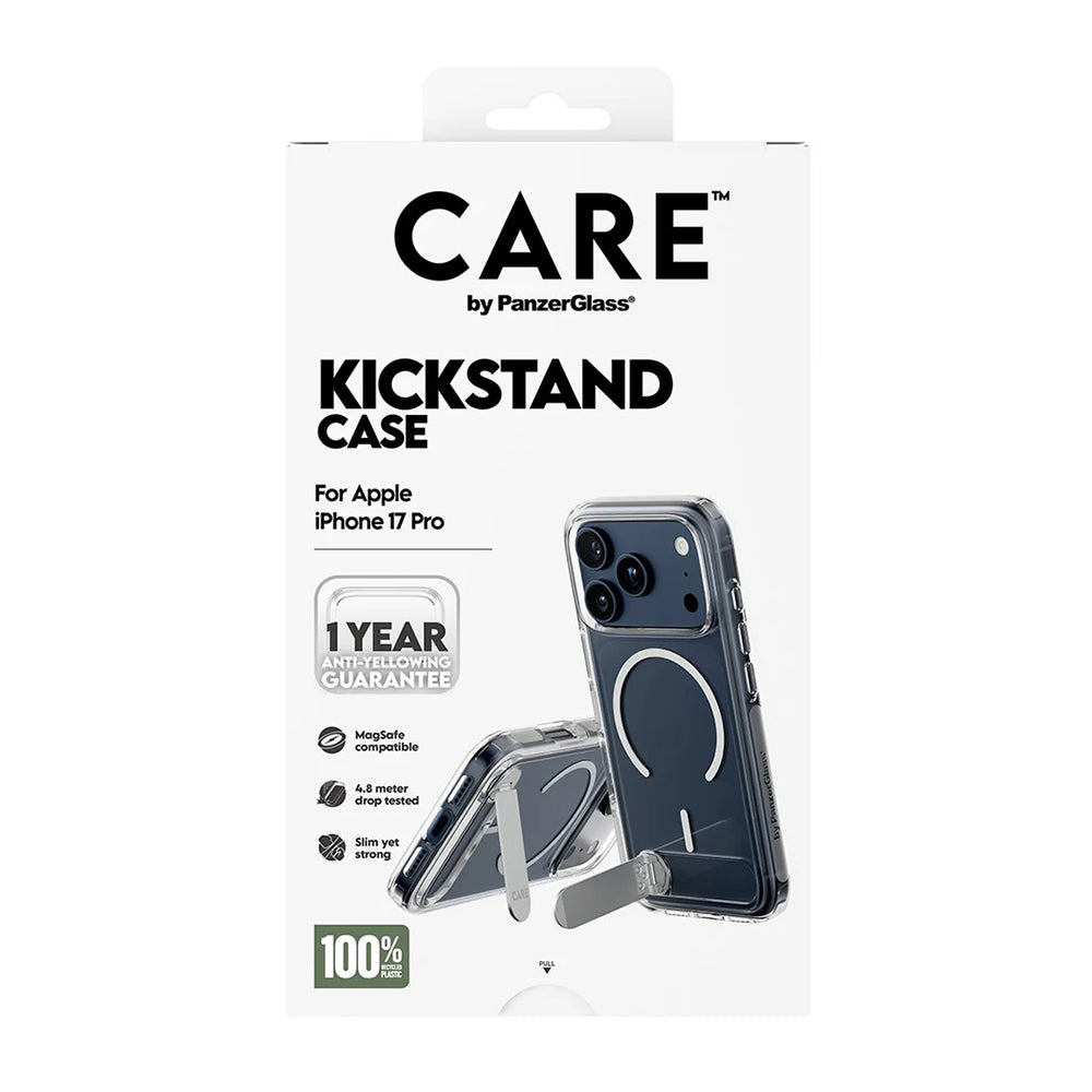 PanzerGlass® - CARE Feature Kickstand MagSafe - iPhone 17 Pro - Clear