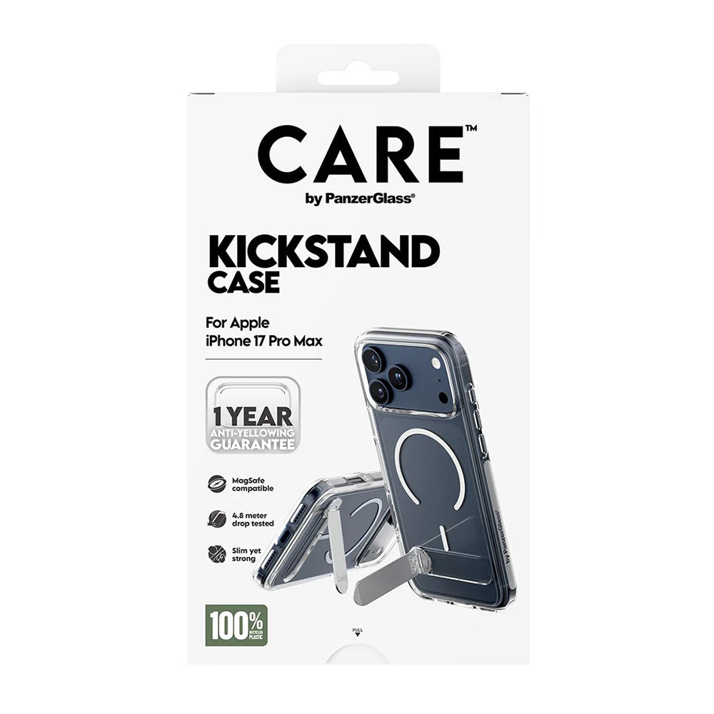 PanzerGlass® - CARE Feature Kickstand MagSafe - iPhone 17 Pro Max - Clear