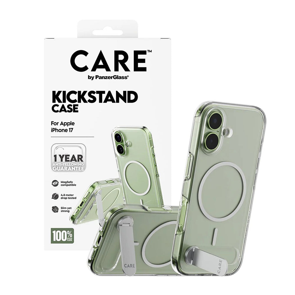 PanzerGlass® - CARE Feature Kickstand MagSafe - iPhone 17 - Clear