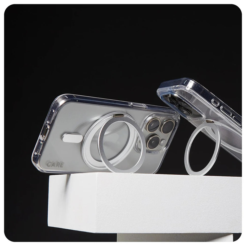 PanzerGlass® - CARE Feature Silver Kickstand & MagSafe - iPhone 16 Pro Max - Clear