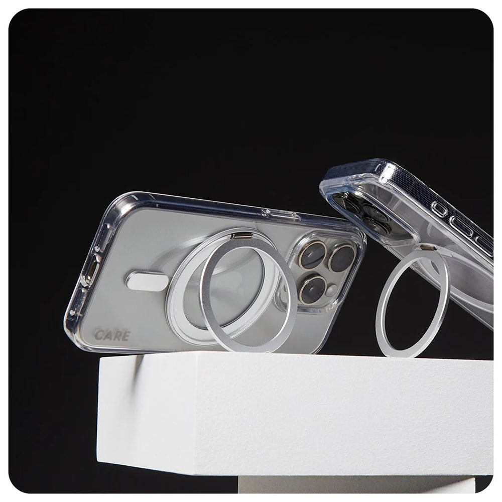 PanzerGlass® - CARE Feature Silver Kickstand & MagSafe - iPhone 16 Pro - Clear