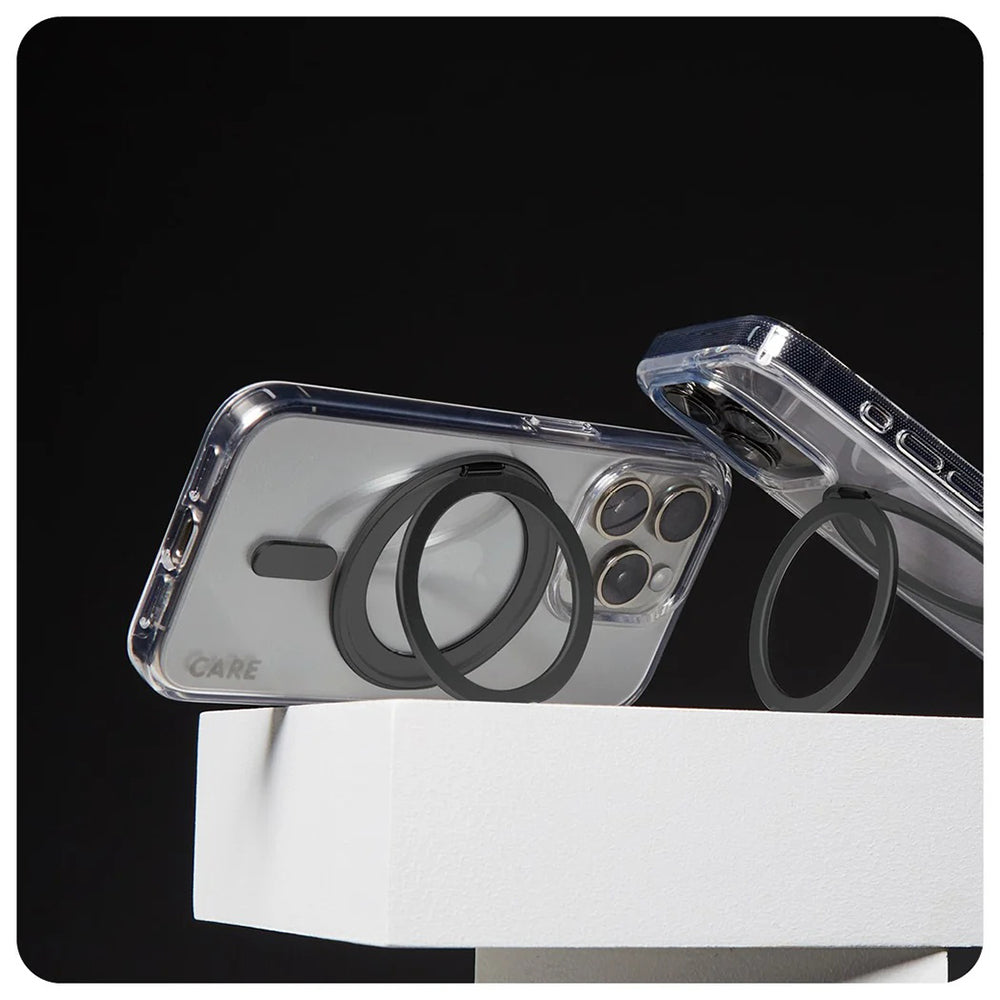 PanzerGlass® - CARE Feature Black Kickstand & MagSafe - iPhone 16 Pro Max - Clear