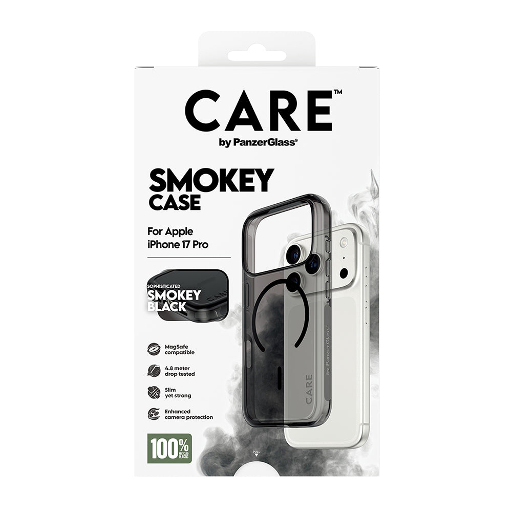 PanzerGlass® - CARE Flagship Urban Explorer Black MagSafe - iPhone 17 Pro - Smokey
