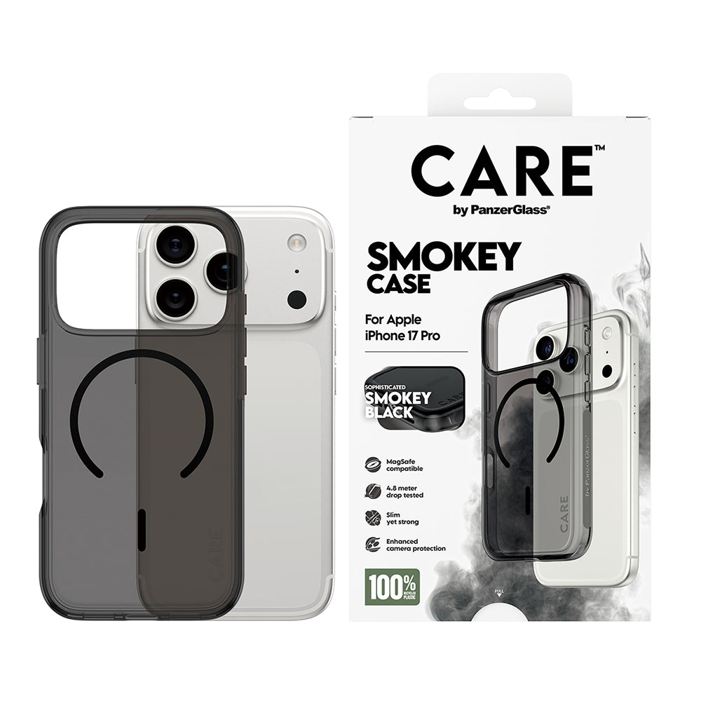 PanzerGlass® - CARE Flagship Urban Explorer Black MagSafe - iPhone 17 Pro - Smokey