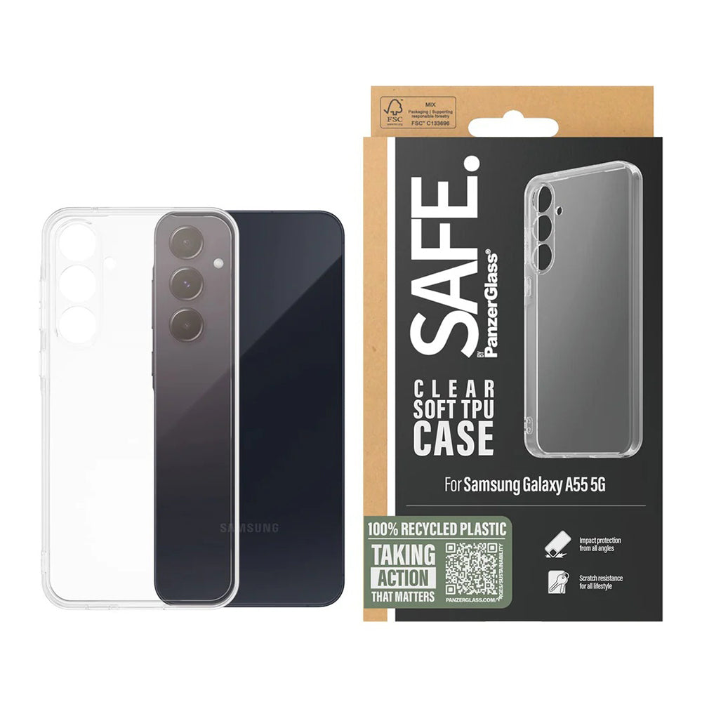 PanzerGlass® - SAFE. TPU Case Series - Samsung Galaxy A55 5G - Transparent