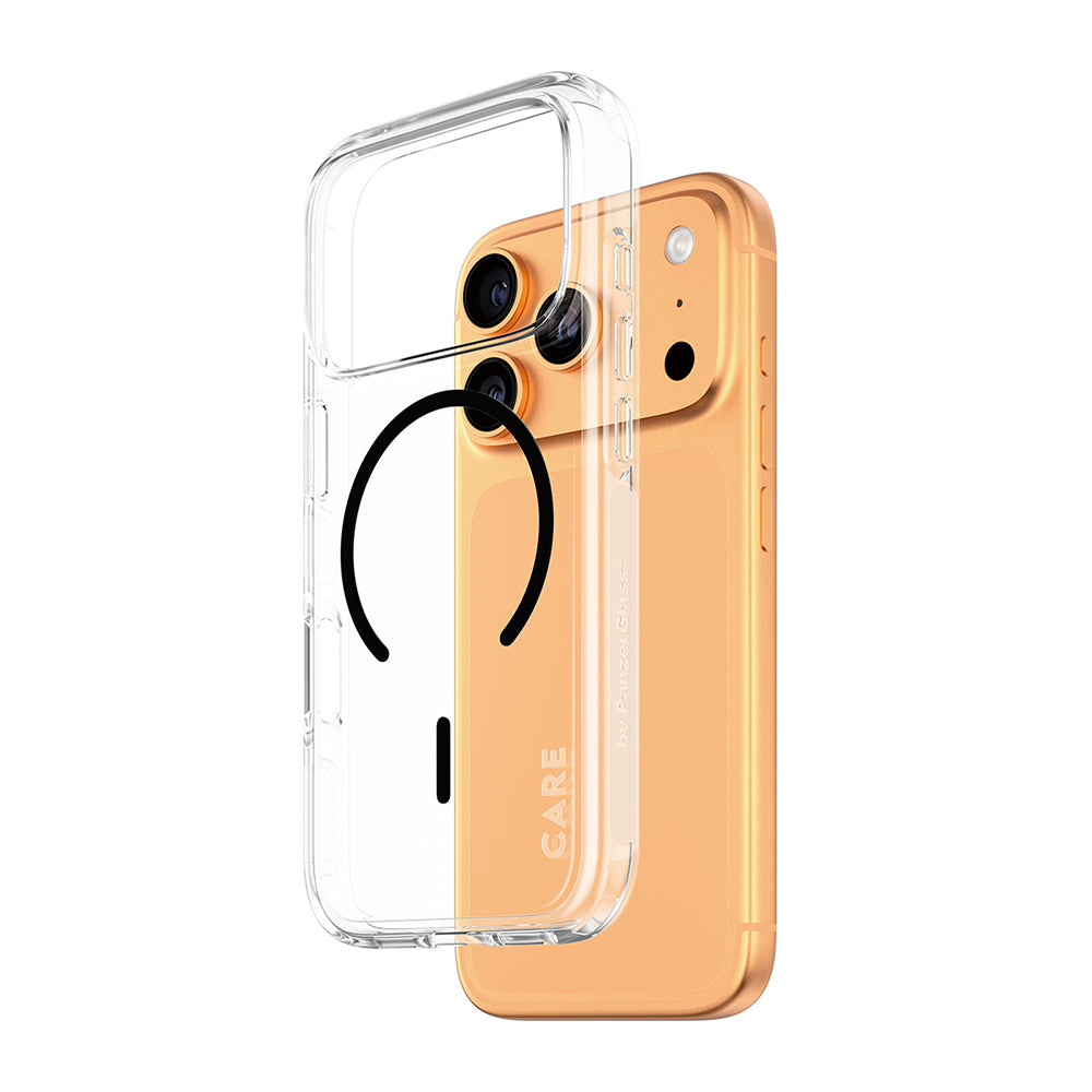 PanzerGlass® - CARE Flagship Urban Explorer Black MagSafe - iPhone 17 Pro - Clear