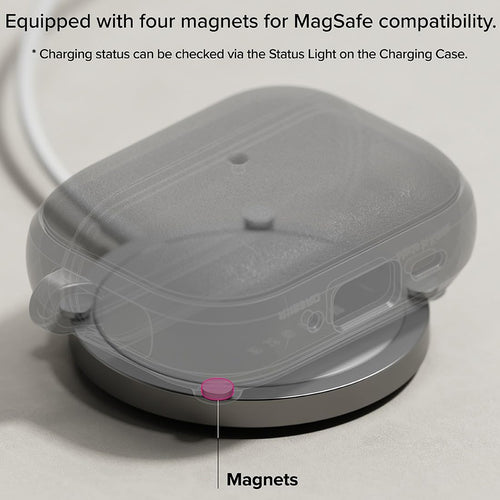 Ringke - Protection Case Onyx Magnetic - for AirPods Pro 3, Non-Slip Texture, Carabiner Hole - Warm Gray