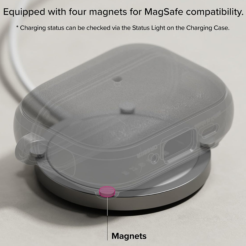 Ringke - Protection Case Onyx Magnetic - for AirPods Pro 3, Non-Slip Texture, Carabiner Hole - Constant Coral