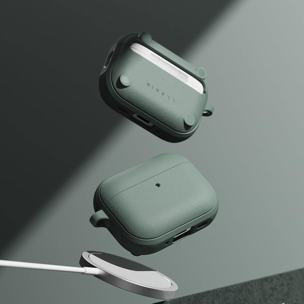 Ringke - Protection Case Onyx Magnetic - for AirPods Pro 3, Non-Slip Texture, Carabiner Hole - Sage Green
