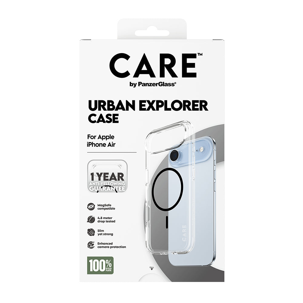 PanzerGlass® - CARE Flagship Urban Explorer Black MagSafe - iPhone 17 Air - Clear