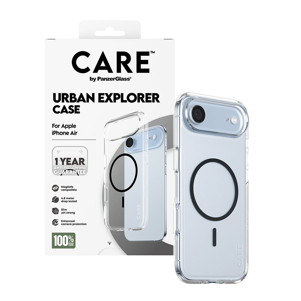 PanzerGlass® - CARE Flagship Urban Explorer Black MagSafe - iPhone 17 Air - Clear