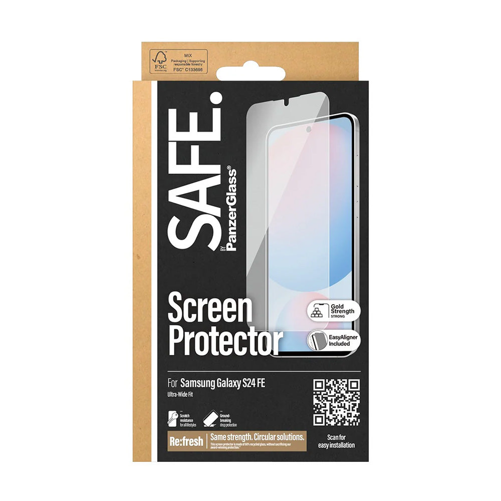 PanzerGlass® - SAFE. Ultra-Wide Fit Screen Protector w. Aligner - Samsung Galaxy S24 FE - Clear
