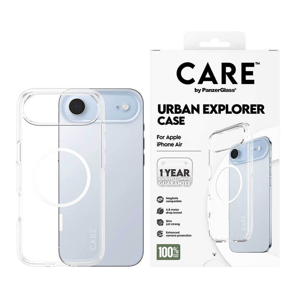 PanzerGlass® - CARE Flagship Urban Explorer White MagSafe - iPhone 17 Air - Clear