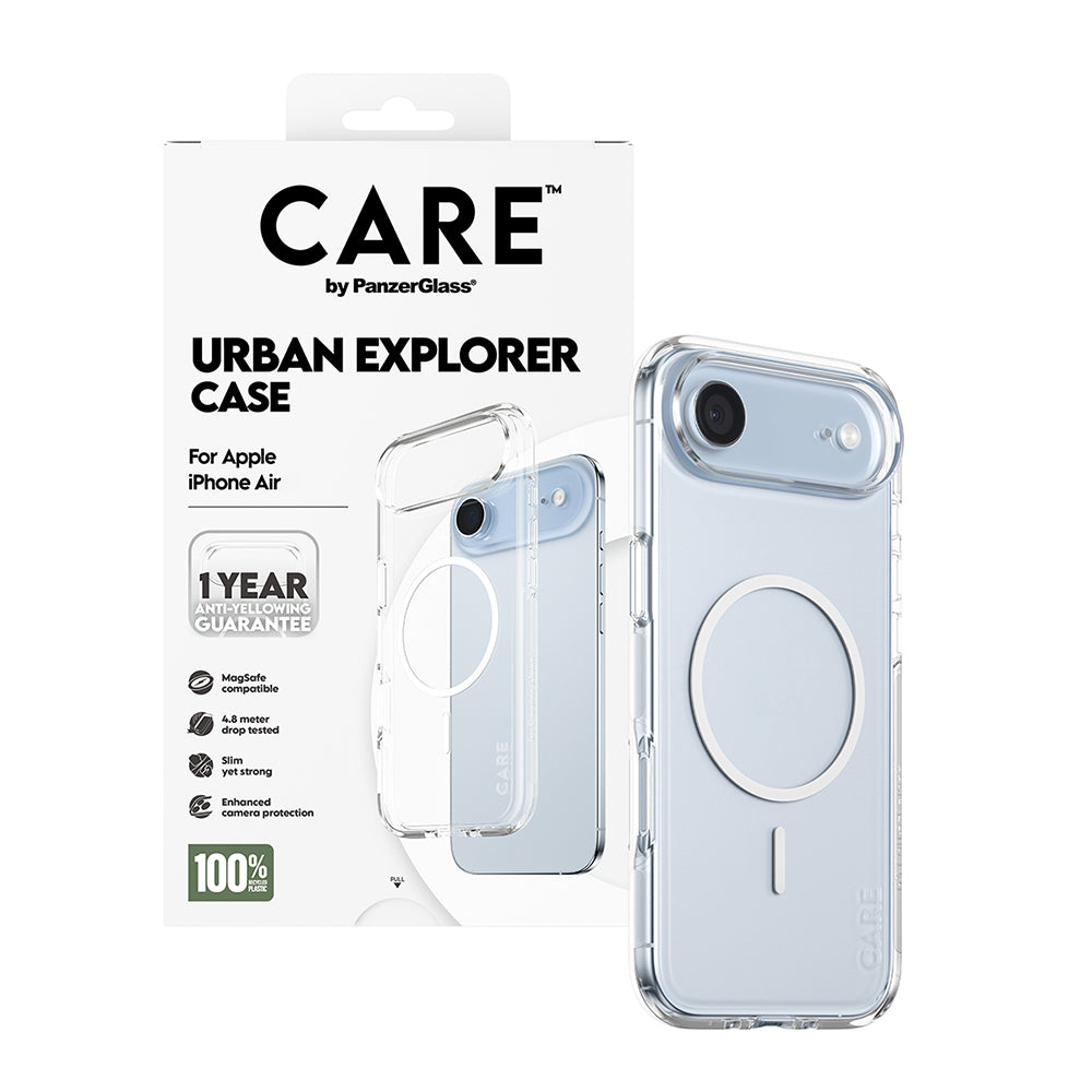 PanzerGlass® - CARE Flagship Urban Explorer White MagSafe - iPhone 17 Air - Clear