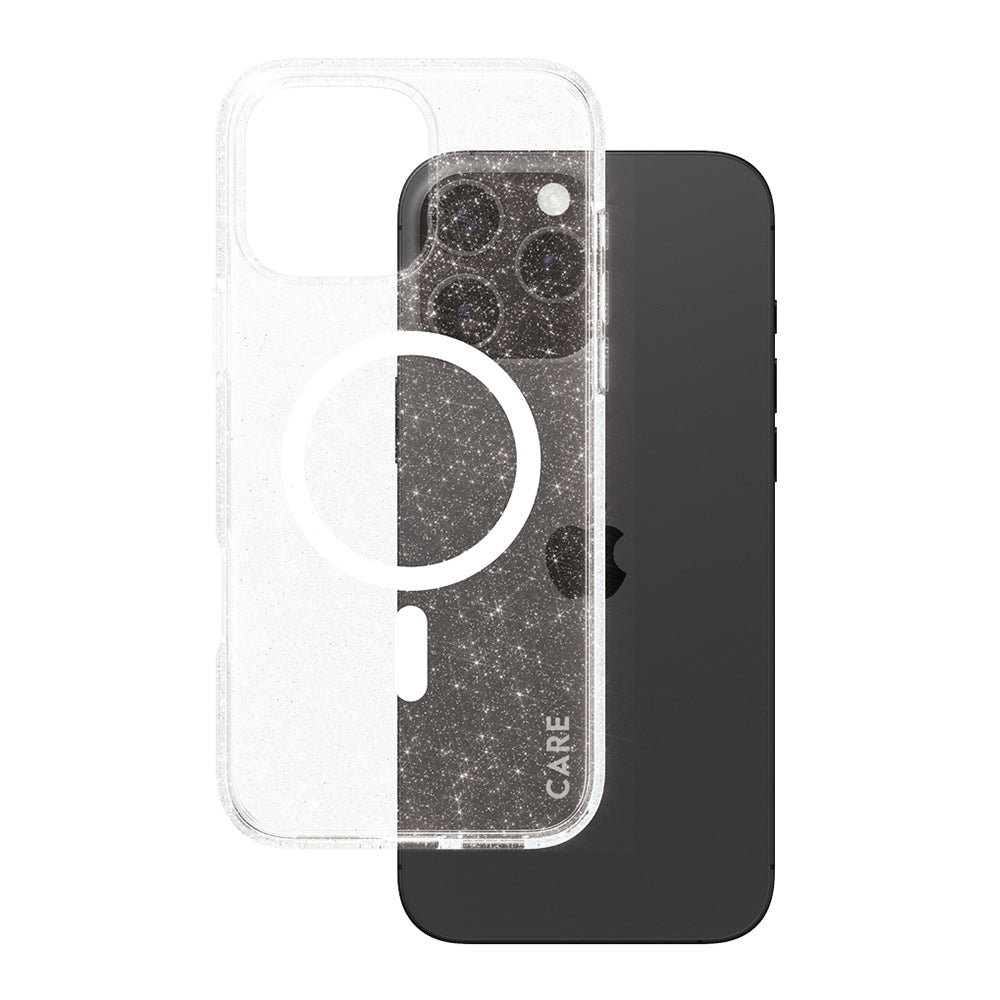 PanzerGlass® - CARE Flagship Urban Combat Star Lit White MagSafe - iPhone 16 Pro Max - Clear