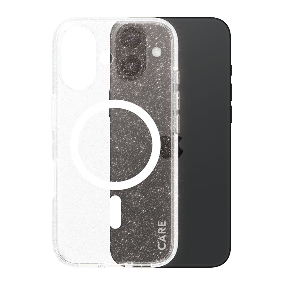 PanzerGlass® - CARE Flagship Urban Combat Star Lit White MagSafe - iPhone 16 - Clear