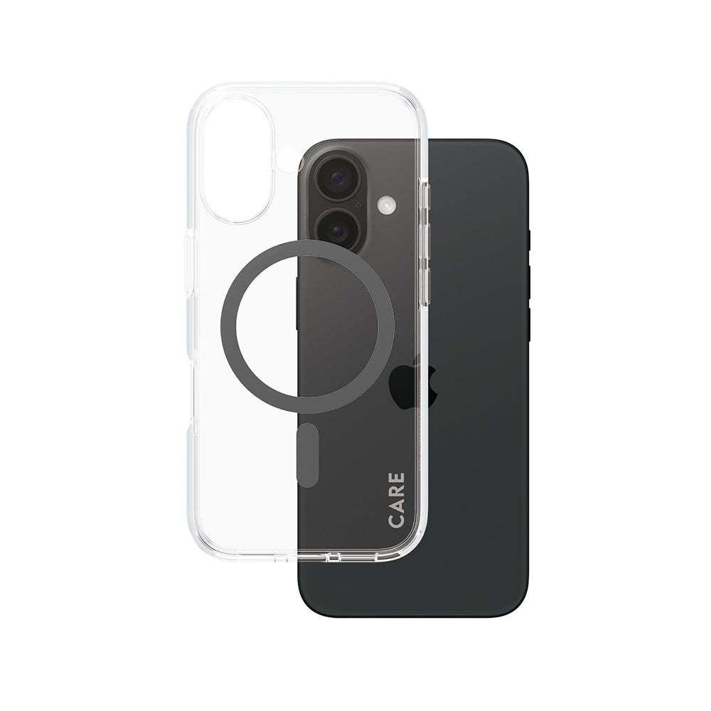 PanzerGlass® - CARE Flagship Urban Combat Black MagSafe - iPhone 16 - Clear