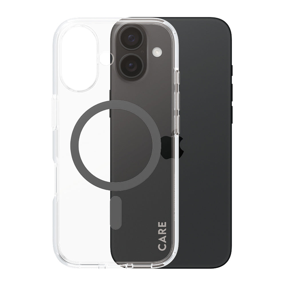 PanzerGlass® - CARE Flagship Urban Combat Black MagSafe - iPhone 16 - Clear