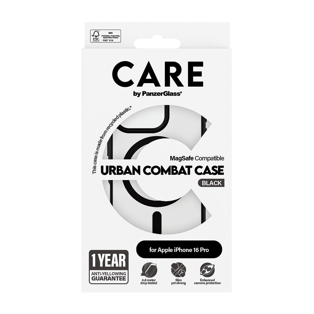 PanzerGlass® - CARE Flagship Urban Combat Black MagSafe - iPhone 16 Pro Max - Black