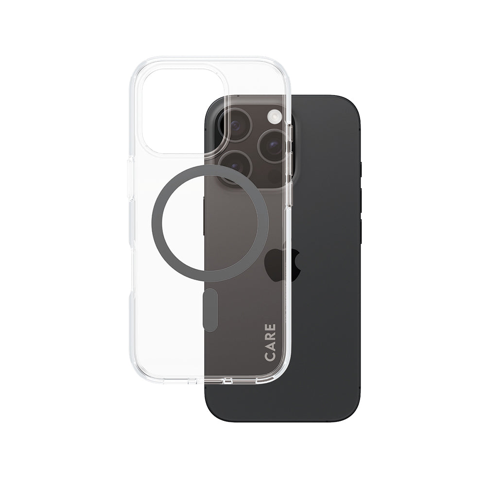 PanzerGlass® - CARE Flagship Urban Combat Black MagSafe - iPhone 16 Pro - Clear