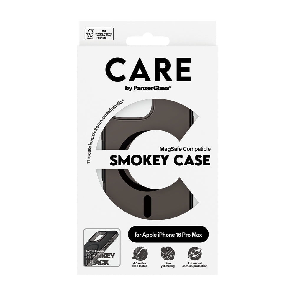 PanzerGlass® - CARE Flagship Urban Combat Black MagSafe - iPhone 16 Pro Max - Smokey