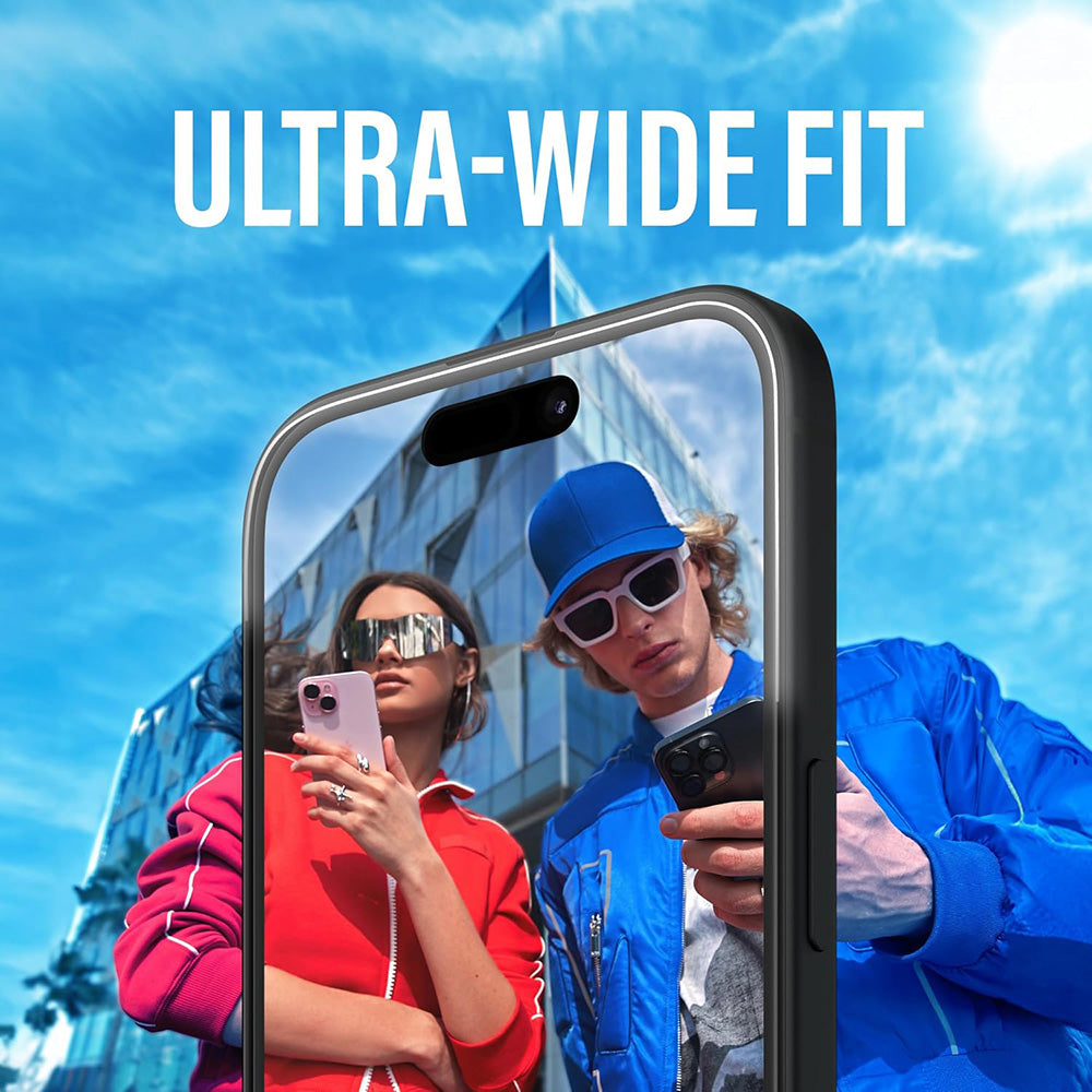 PanzerGlass® - Ultra-Wide Fit Screen Protector - iPhone 16 / iPhone 15 - Black